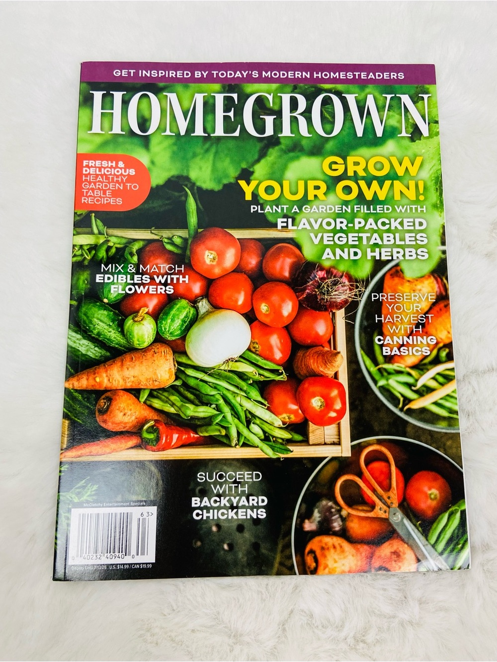 Homegrown Grow Your Own! (Green) plant a garden filled with vegetables magazine